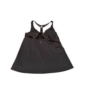 Athleta built in bra top black sz small racer back ring